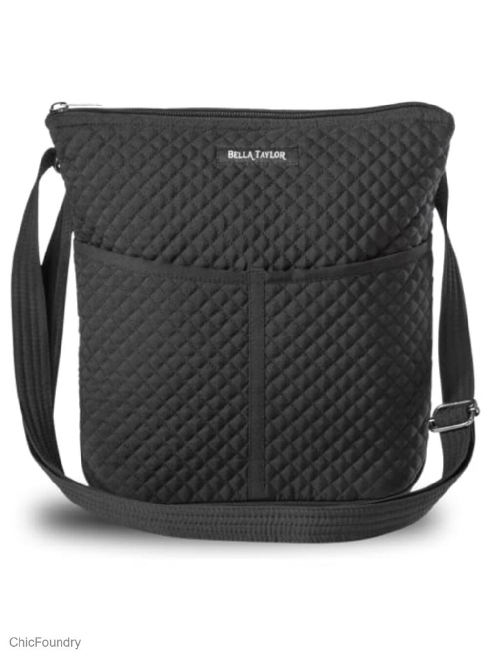 Quilted Crossbody Hipster Handbag Adjustable Strap 6 Pockets Everyday Purse